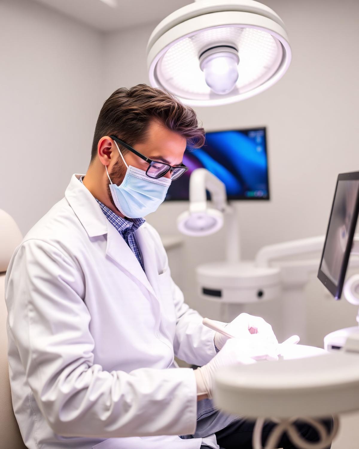 Dentist at work